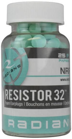 Radians Resistor 32, Ear Plug, Foam, Aqua, 25 Pairs FP70A/25 view 3