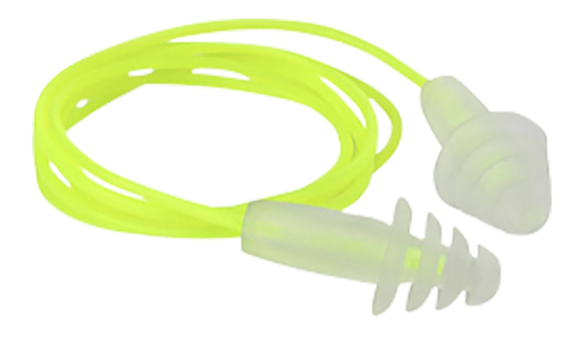 Radians FP43HVBP3 Resistor Flanged Earplugs Thermoplastic 27dB Yellow/Clear