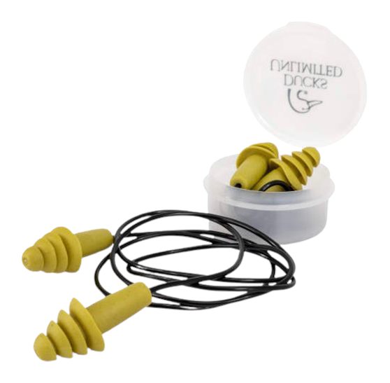 RADIANS DUCKS UNLIMITED REUSABLE EARPLUG 2 PAIR W/CASE (NRR-27) GREEN