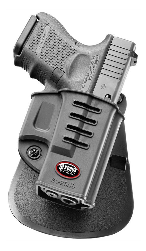 Fobus GL26NDLH Concealed Carry OWB Paddle Holster for Glock 26 and 27 (Gen