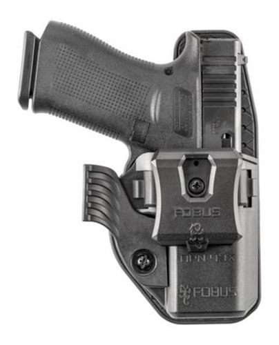 Fobus Handgun Holster OWB Paddle IWB Clip Wing & Sweatguard Appendix for Glock 43/43x/43x MOS with SAS Black Ambi