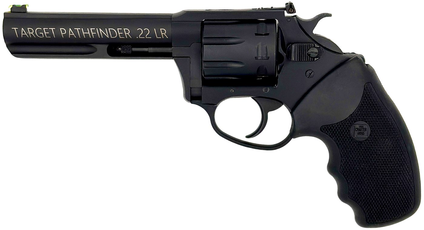 Charter Arms 12242 Pathfinder Target Lite 22 LR 8rd 4.20in Black w/ Rubber
