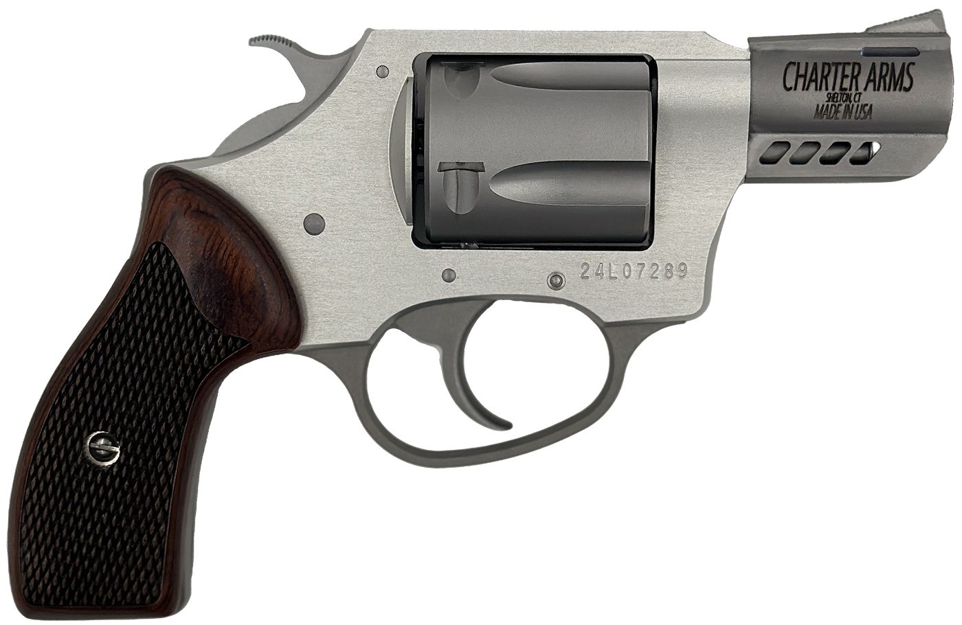 Charter Arms 53802 Coyote Small 380 ACP 5 Shot 2in Ported Stainless Steel B