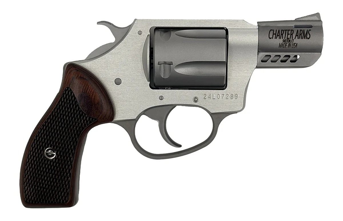 Charter Arms 53802 Coyote Small 380 ACP 5 Shot 2in Ported Stainless Steel B view 2