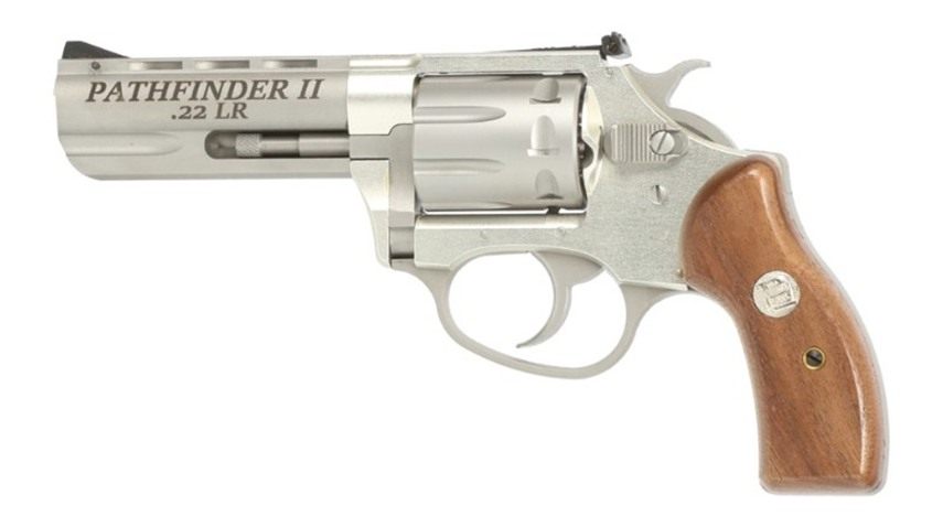 Charter Arms CA Pathfinder II 22lr 3.5 SS 8rd Rubber Grips view 2