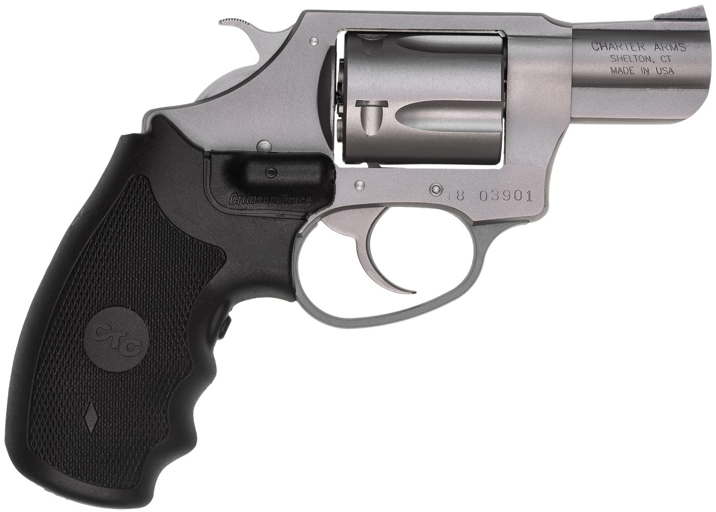 Charter Arms 73824 Undercover Small 38 Special, 5 Shot 2in Matte Stainless