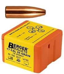 Berger Bullets Match Grade Varmint .17 cal .172in 25 FB 200/ct