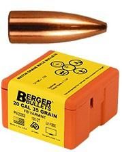 Berger Match Grade Varmint Bullets .20 cal .204in 35 FB 100/ct view 2