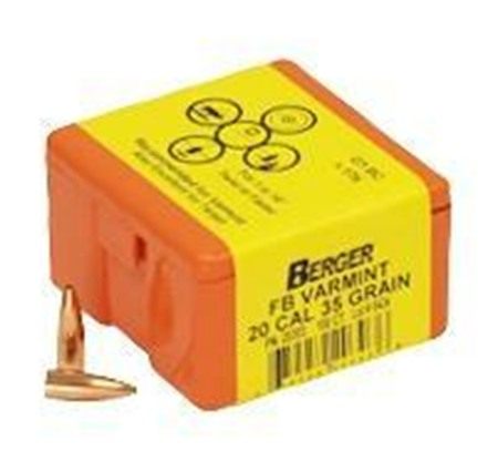 Berger Match Grade Varmint Bullets .20 cal .204in 35 FB 100/ct view 3