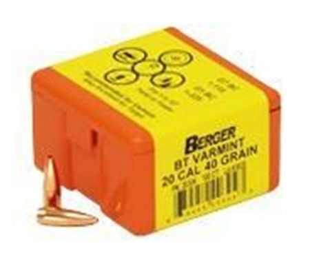 Berger Bullets Match Grade Varmint .20 cal .204in 40 BT 100/ct view 2