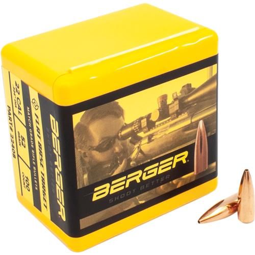 Berger Bullets Match Grade Target .22 cal .224in 52 FB 100/ct