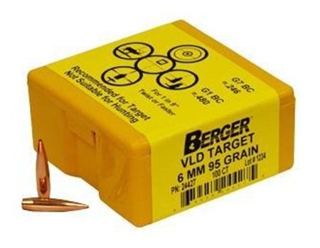 Berger VLD Target Bullets 6mm .243in 95 gr HPBT 100/rd view 2