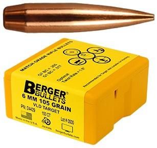 Berger Bullets 24429 VLD Target Long Range 6mm 105gr 100/Box