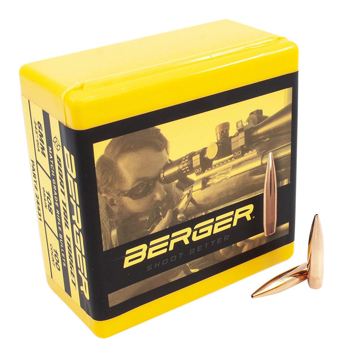 Berger Match Grade Target Bullets 6mm .243in 108 BT 100/rd