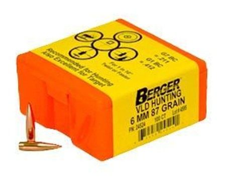 Berger Bullets Match Grade Hunting 6mm .243in 87 VLD Hunter 100/rd view 3