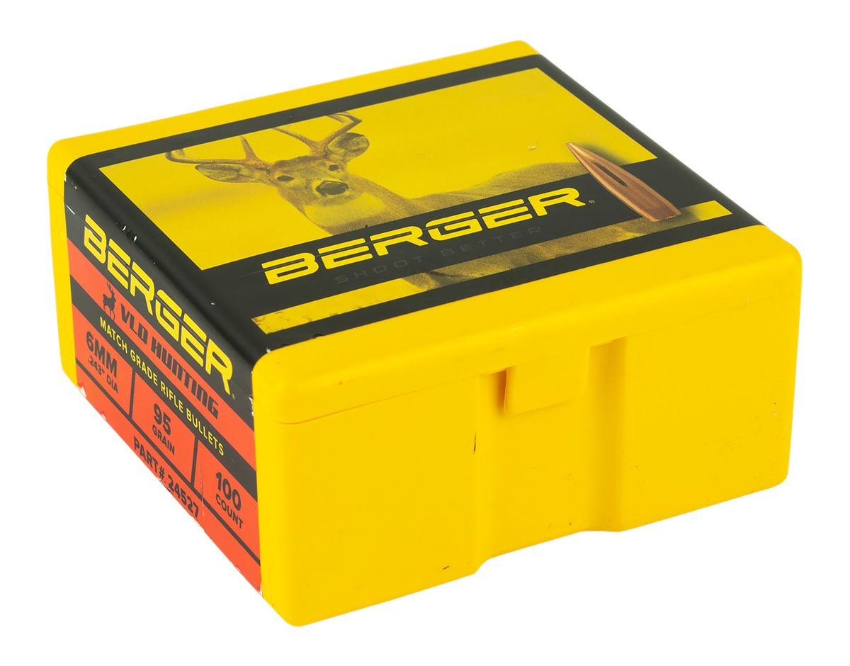 Berger Match Grade Hunting Bullets 6mm .243in 95 VLD Hunter 100/rd