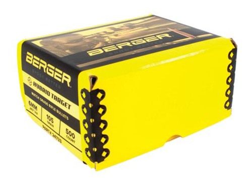 Berger Bullets Match Grade Target 6mm .243in 105 Hybrid 500/ct