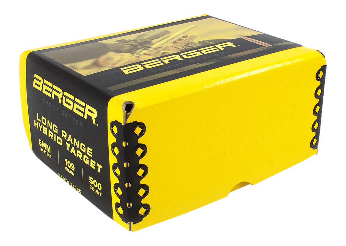 Berger Bullets 24785 6mm 109gr Long Range Hybrid Target 500/Box