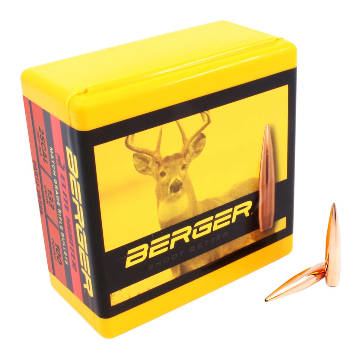 Berger Bullets 25586 Elite Hunter Outer Limits 25 Cal 133gr Boat Tail 100/B