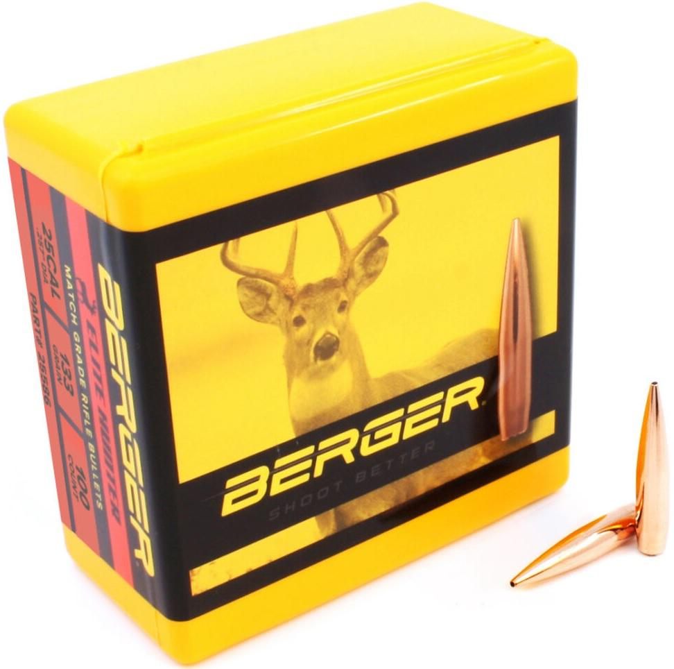 Berger Bullets 25586 Elite Hunter Outer Limits 25 Cal 133gr Boat Tail 100/B view 2