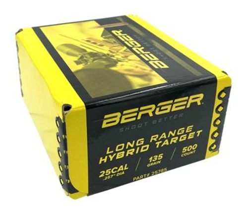 Berger Bullets Hybrid Target .25 cal 135gr HPBT 500/ct