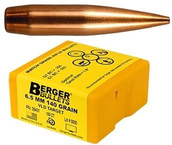 Berger Bullets 26401 VLD Target Long Range 6.5 Creedmoor 140gr 100/Box