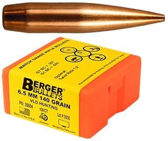 Berger Bullets Match Grade Hunting 6.5mm .264in 140 VLD Hunter 100/ct