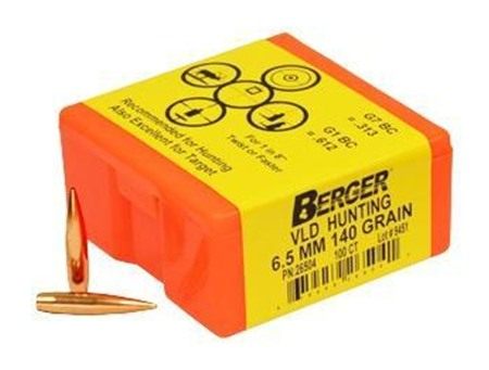 Berger Bullets Match Grade Hunting 6.5mm .264in 140 VLD Hunter 100/ct view 2