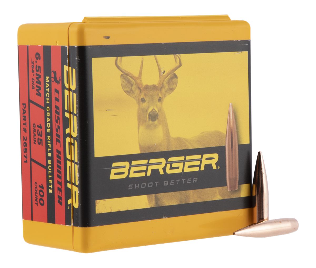 Berger Bullets 26571 Classic Hybrid Hunter Match Grade 6.5 Creedmoor 135gr