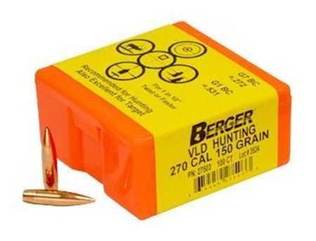 Berger Bullets Match Grade Hunting .270 cal .277in 150 VLD Hunter 100/ct view 2