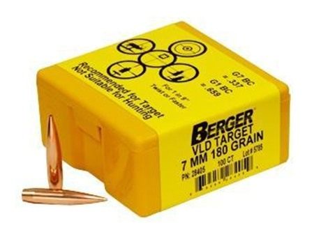 Berger Bullets VLD Target 7mm .284in 180 gr HPBT 100/ct view 2