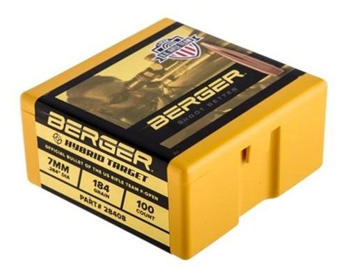 Berger Hybrid Target Bullets 7mm .284in 184 gr HPBT 100/ct view 2