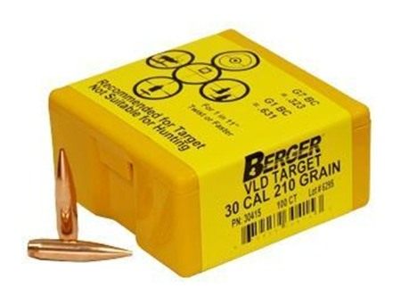 Berger Bullets VLD Target .30 cal .308in 210 gr HPBT 100/ct view 2
