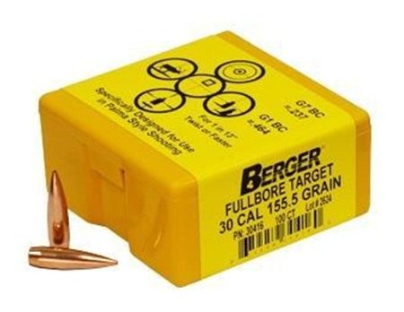 Berger Match Grade Target Bullets .30 cal .308in 155 1/2 Fullbore 100/ct view 2