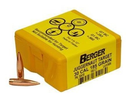 Berger Bullets Match Grade Target .30 cal .308in 185 Juggernaut 100/ct view 2