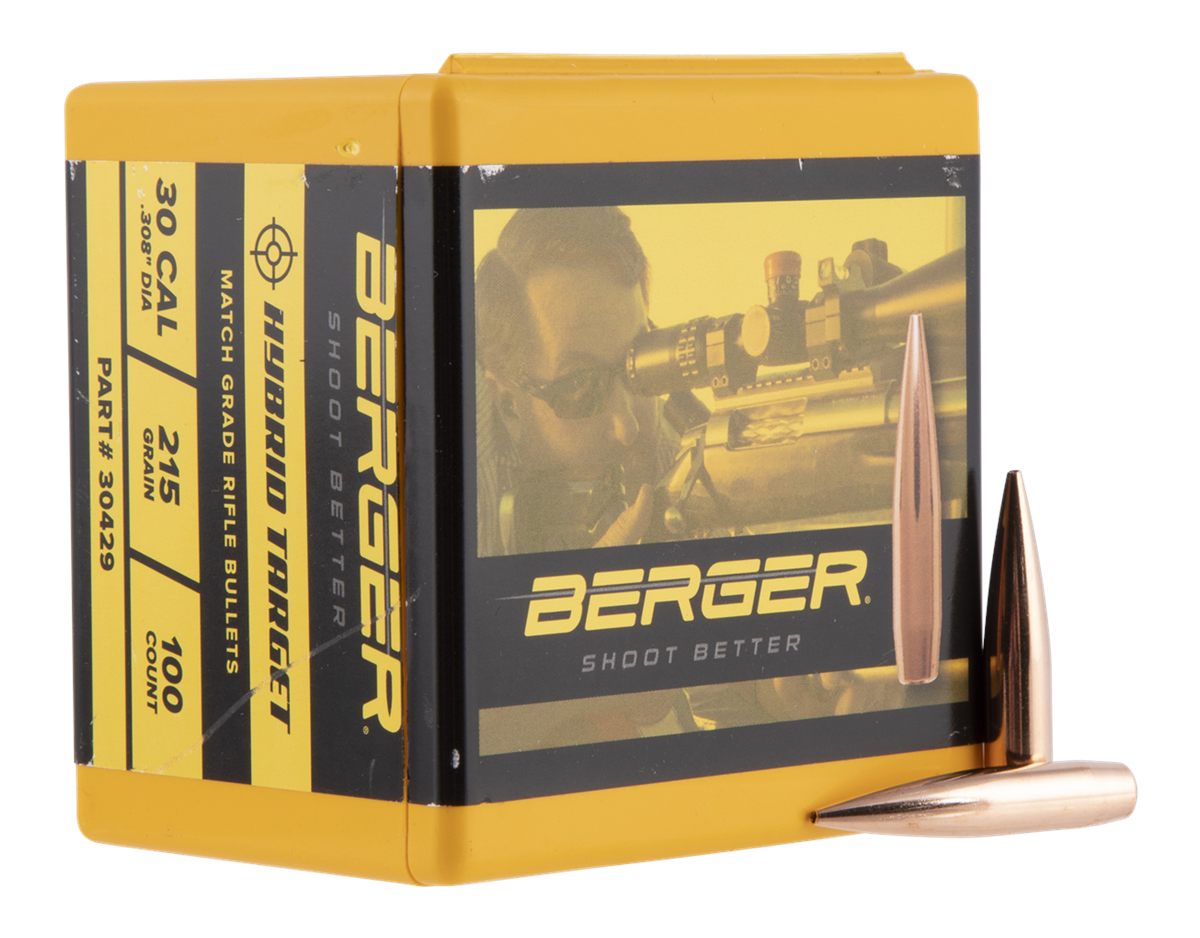 Berger Bullets Hybrid Target .30 cal .308in 215 gr HPBT 100/ct