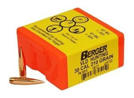 Berger Match Grade Hunting Bullets .30 cal .308in 210 VLD Hunter 100/ct view 2