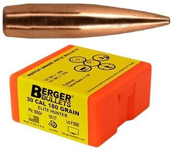 Berger Bullets Elite Hunter Rifle 30 cal .308in 180 gr 100/ct