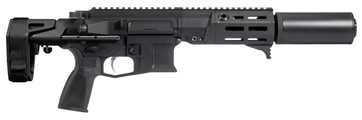 Maxim Defense PDX-SD 5.56 Pistol 5.5in BBL, SCW Brace, Black, Suppressor 1