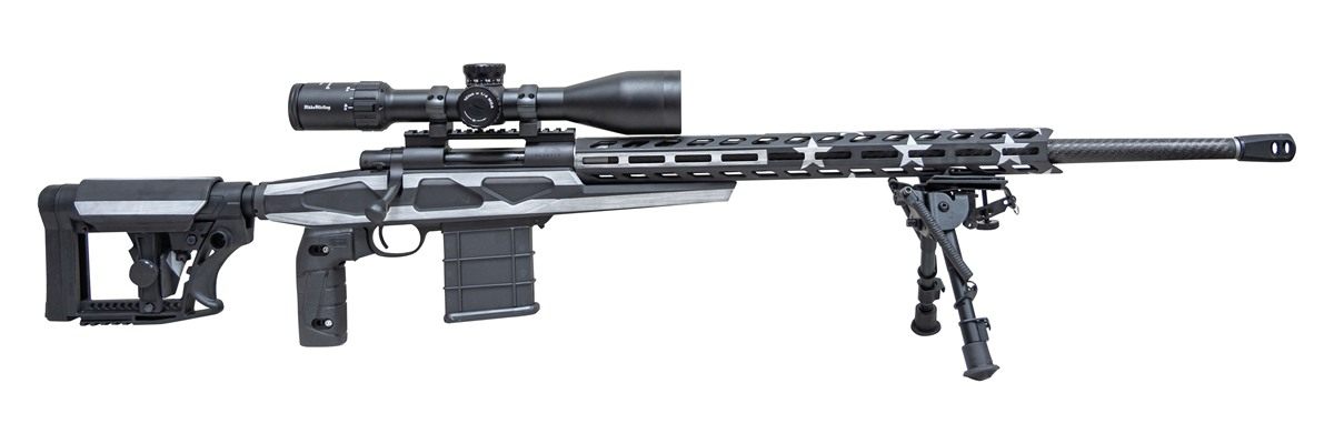 Howa Flag Chassis MDT W/ Bipod Grayscale 308WIN 24in Threaded