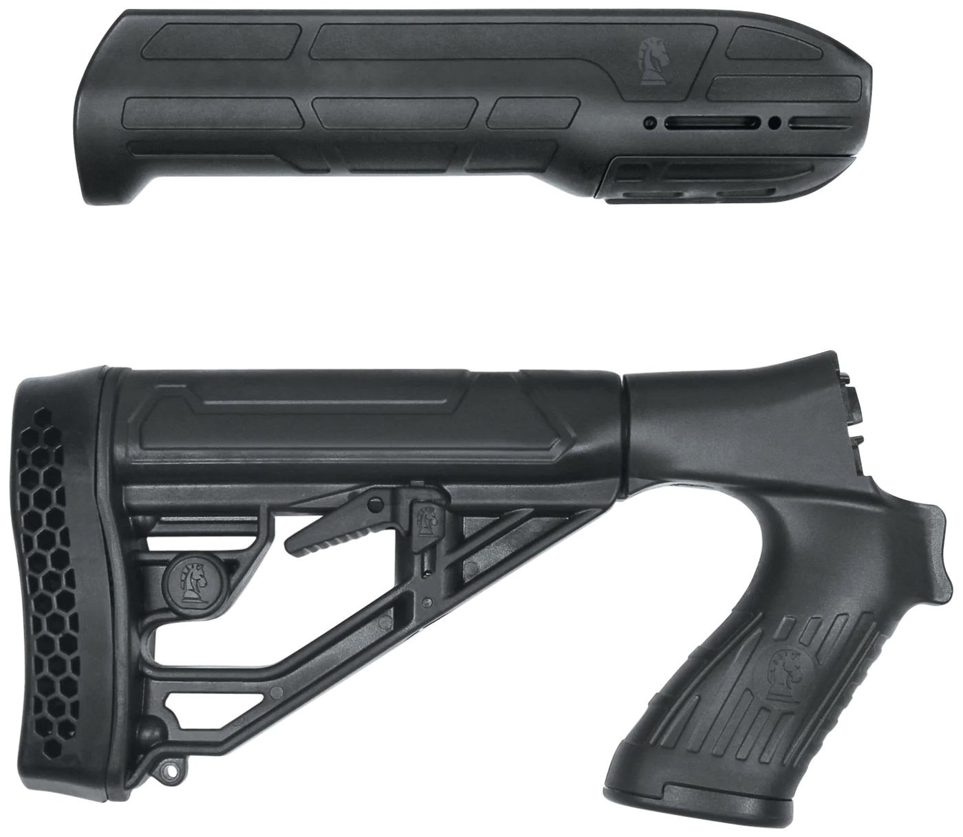ADAPTIVE TACTICAL FOREARM/STK MBERG 500/590/88 12GA BLACK