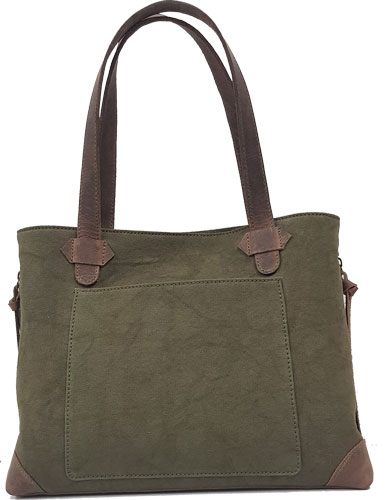 Versacarry CPCOWB Canvas (Olive Green) Leather Conceal Carry Purse W/Holste
