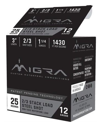 Migra Ammunitions Waterfowl Steel Shot Shells 12 ga 3in 1/4 oz 23 1430 fps view 2