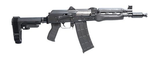 Zastava Arms USA ZPAP85 AK Pistol 5.56 Dark Wood, TOP Rail, SBA3 1-30RD Mag view 2