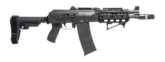 Zastava Arms Usa Zpap85 Pstl 5.56 W/ Night Brake, Quad Rail, Sba3 Brace 1-3