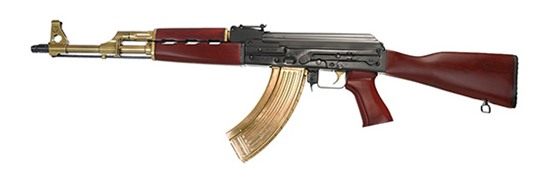 ZASTAVA ZPAPM70 AK RFL 7.62X39 BLK RECEIVER, GOLD CERAKOTE BBL, SERBIAN RED FURN. view 2
