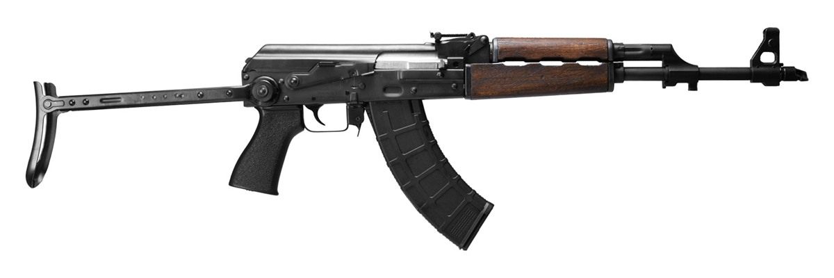 Zastava Arms Usa ZR7762UF ZPAPM70  7.62x39mm 30+1 16.30" Black Steel Barrel, Black Battle Worn Dark Walnut Handguard, Black Underfolding Stock, Black Synthetic Grip view 2