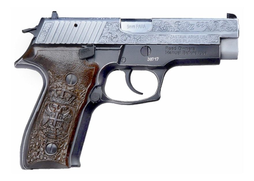 Zastava Arms Cz999 9mm Chrome Hand Engraved Case Too