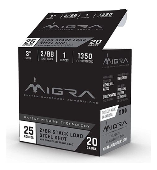 Migra Ammunitions M20S24 Combinational 20 Gauge 3in 1oz 2/4 Shot 25 Per Box view 2
