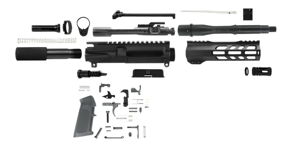 Tacfire AR Build Kit 5.56x45mm Nato 7.50in Barrel Black for Platform